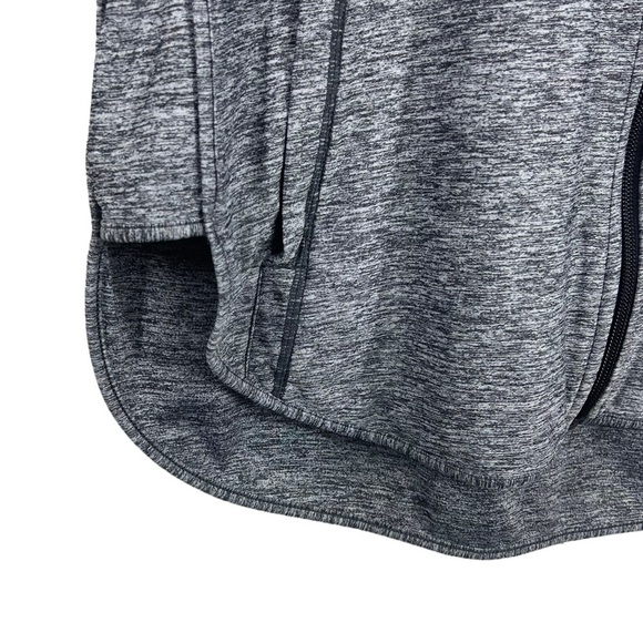 ATHLETA Baja Marled Grey Fill Zip Hooded Top | Medium - Picture 8 of 9